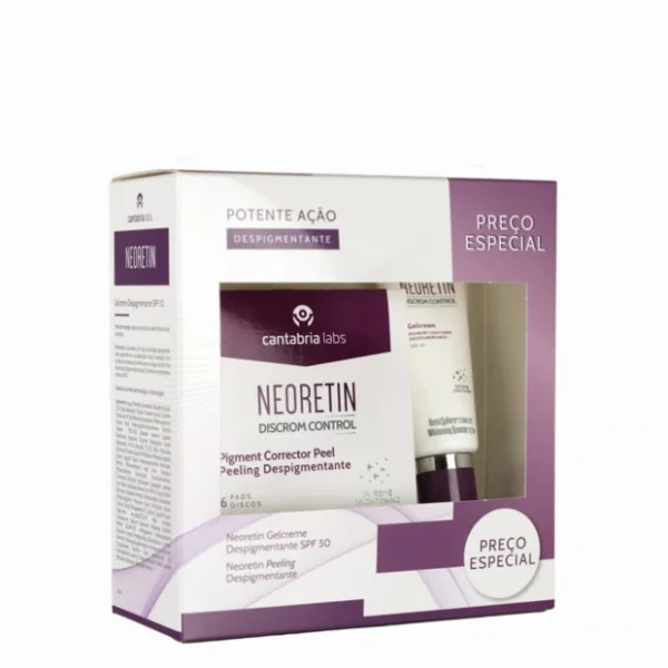 Neoretin Discrom Control Coffret Potente Ação Despigmentante - Gel-Creme SPF50 + Peeling Discos